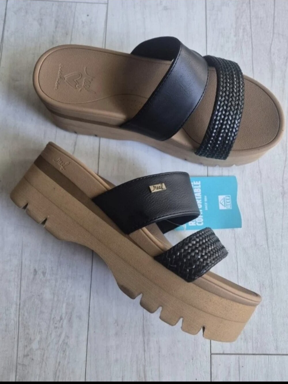 REEF NEW Banded Horizon Higher 2.5 Slip On Sandals